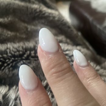 Lavish Nails Lounge - Huge gap, thick and wrong color BEFORE PIC - Nail Salons Near Me - Jacksonville, Florida