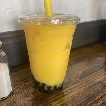 Cafe Aroma - Mango blended boba - Coffee & Tea Near Me - Manteca, California Cafe Aroma - Mango blended boba - Coffee & Tea Near Me - Manteca, California