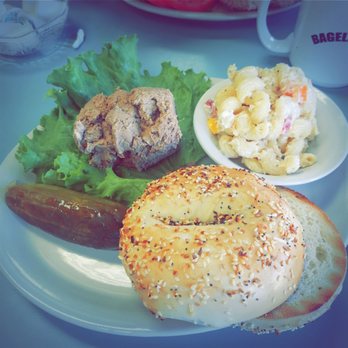 Bagelicious - Chicken liver with everything bagel and home made macaroni salad $8.99 - Bagels Near Me - Marietta, Georgia Bagelicious - Chicken liver with everything bagel and home made macaroni salad $8.99 - Bagels Near Me - Marietta, Georgia
