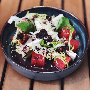 ala - BATEEKH - Watermelon, cucumber, white cheese (Gebna Beda), fresh fennel, mint, toasted sesame, Aleppo pepper - Mediterranean Near Me - Washington, DC, District of Columbia ala - BATEEKH - Watermelon, cucumber, white cheese (Gebna Beda), fresh fennel, mint, toasted sesame, Aleppo pepper - Mediterranean Near Me - Washington, DC, District of Columbia