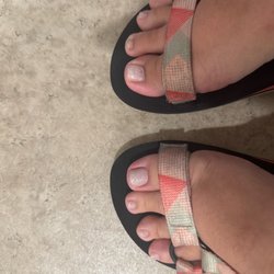 Sparkly and clean toes!