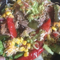 Crave Mexican Grill - Carnitas salad - colorful but tasteless