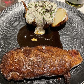 Olive & Hay - American Wagyu New York Strip - Italian Near Me - Napa, California Olive & Hay - American Wagyu New York Strip - Italian Near Me - Napa, California