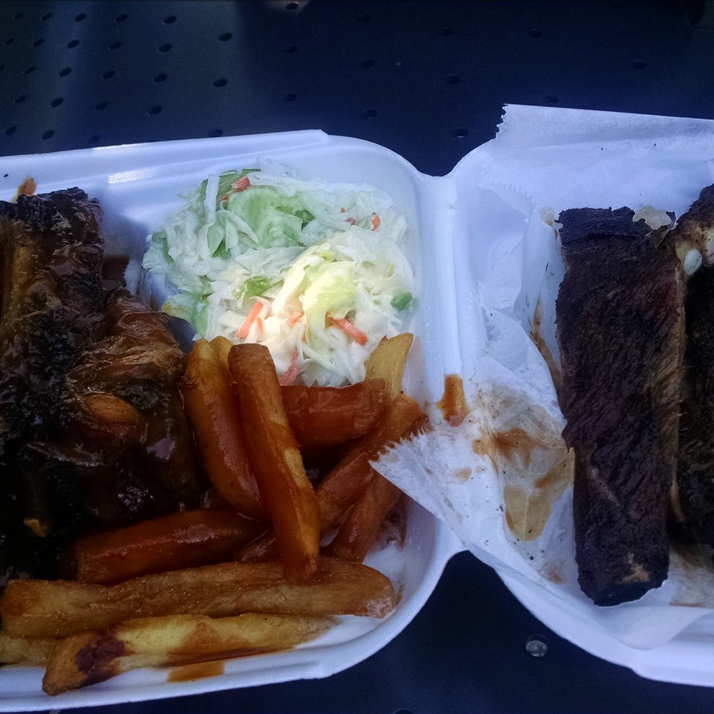 One half rack with two sides. Very filling for two people. One half rack with two sides. Very filling for two people.