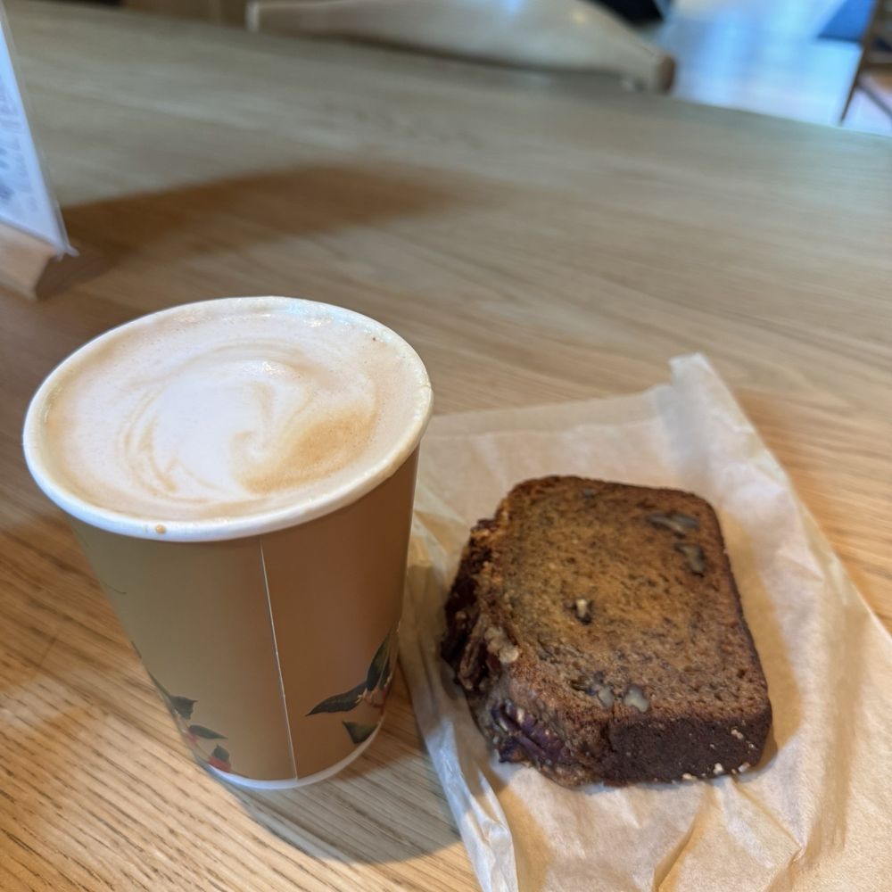 Coperaco - Cappuccino and banana walnut bread - Cafes Near Me - Harrison, New Jersey Coperaco - Cappuccino and banana walnut bread - Cafes Near Me - Harrison, New Jersey