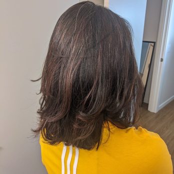 Vann Studio - End result of a Brown and burgundy balayage - Hair Salons Near Me - Seattle, Washington Vann Studio - End result of a Brown and burgundy balayage - Hair Salons Near Me - Seattle, Washington