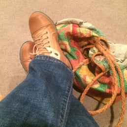 New kicks! Comfy shearling lined booties and reversible repurposed quilt tote to match