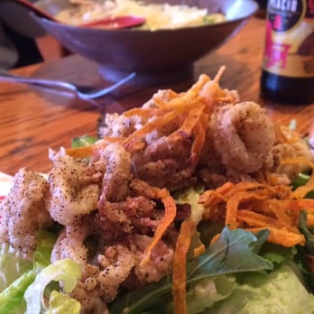 Furoshiki - Calamari salad and pork bone soup - Asian Fusion Near Me - Rochester, New York Furoshiki - Calamari salad and pork bone soup - Asian Fusion Near Me - Rochester, New York