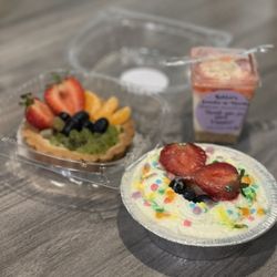 Nella’s Sweets & Treats - Fruit tart, strawberry cheesecake, and tres leche