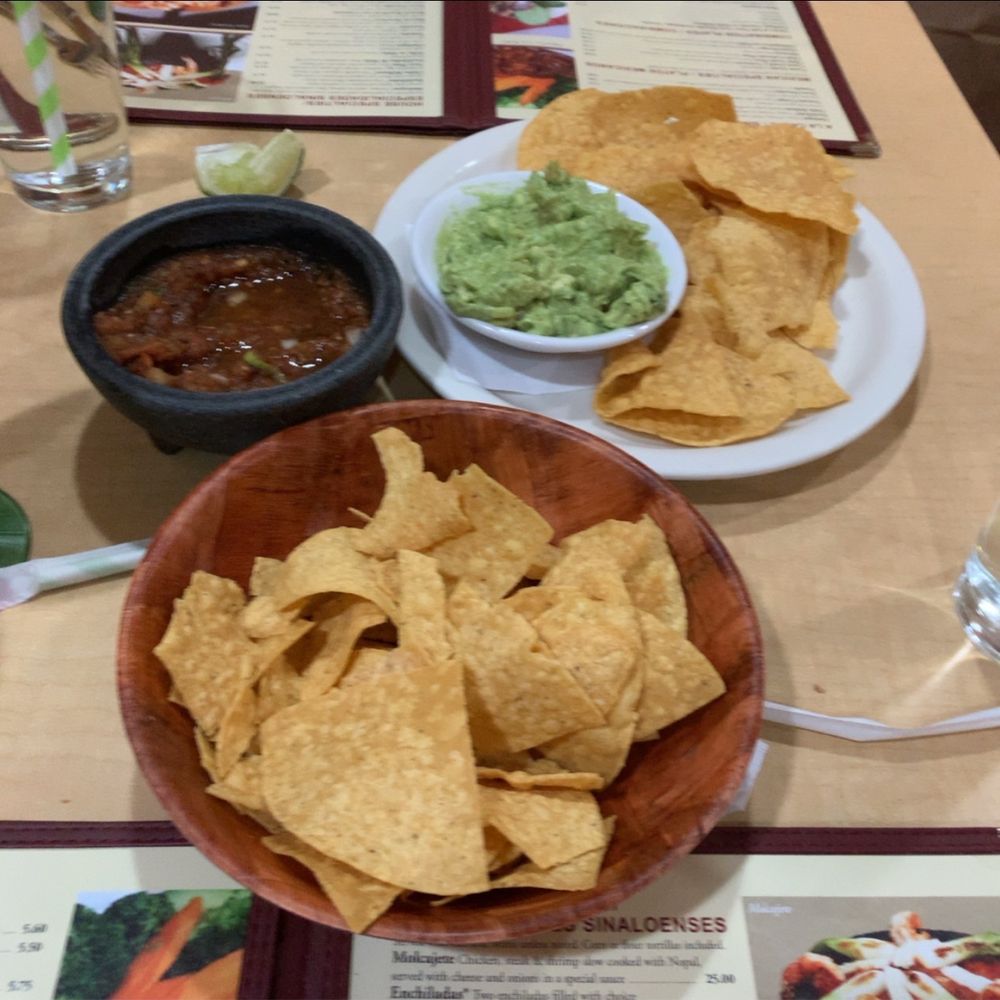 El Sinaloense - Chips and salsa and guacamole. Salsa was spicy - Seafood Near Me - San Mateo, California El Sinaloense - Chips and salsa and guacamole. Salsa was spicy - Seafood Near Me - San Mateo, California