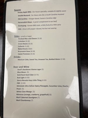 Menu photo 2 Smohk RVA BBQ Richmond, VA Menu photo 2 Smohk RVA BBQ Richmond, VA