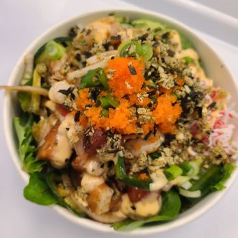 Uncle Sharkii Poke Bar - Shrimp salmon and ahi bowl - Poke Near Me - Roseville, California Uncle Sharkii Poke Bar - Shrimp salmon and ahi bowl - Poke Near Me - Roseville, California