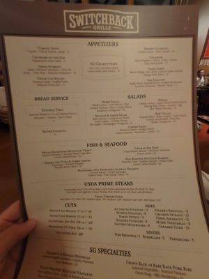Menu photo 8 Switchback Grille Springdale, UT