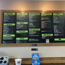 Menu. No prices.