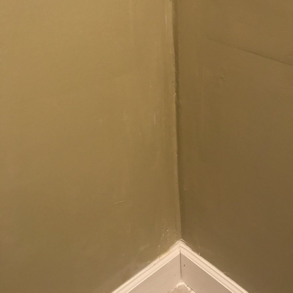 Corner of half bath dry wall replacement Corner of half bath dry wall replacement
