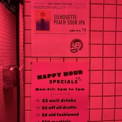 Good Judy - The Happy Hour specials for spring 2024. It usually changes per season.