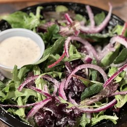 Tk's Pizza - The Caesar Salad Fresh Mixed Greens, Red Onion, Parmesan Cheese and Caesar Dressing. *Add Chicken for $2 more