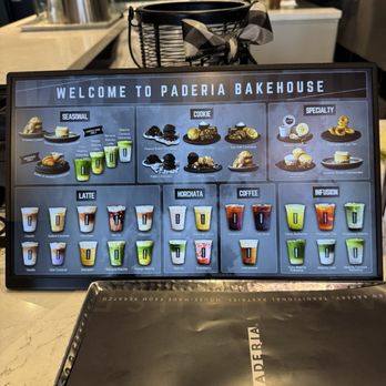 Paderia Bakehouse - Drink menu - Bakeries Near Me - Irvine, California