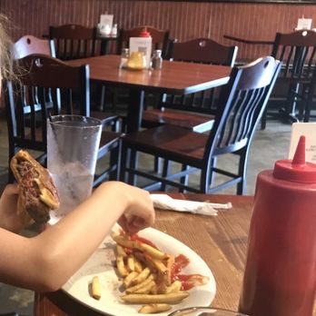 Brockett Pub House & Grill - Burger, fries and the best kind of ketchup bottle. - American Near Me - Clarkston, Georgia