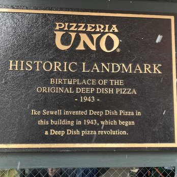 Pizzeria Uno - Historic Landmark Plaque - Pizza Near Me - Chicago, Illinois