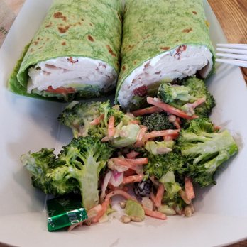 Megabites Deli - "California Wrap" and Broccoli Salad side with a mint candy. - Delis Near Me - Renton, Washington Megabites Deli - "California Wrap" and Broccoli Salad side with a mint candy. - Delis Near Me - Renton, Washington