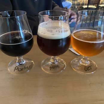 Parliament Brewing - Left to right: Sleeping Car Porter, Morning Meet Afternoon Brown Ale, Oktober fest bier. - Breweries Near Me - Rohnert Park, California Parliament Brewing - Left to right: Sleeping Car Porter, Morning Meet Afternoon Brown Ale, Oktober fest bier. - Breweries Near Me - Rohnert Park, California