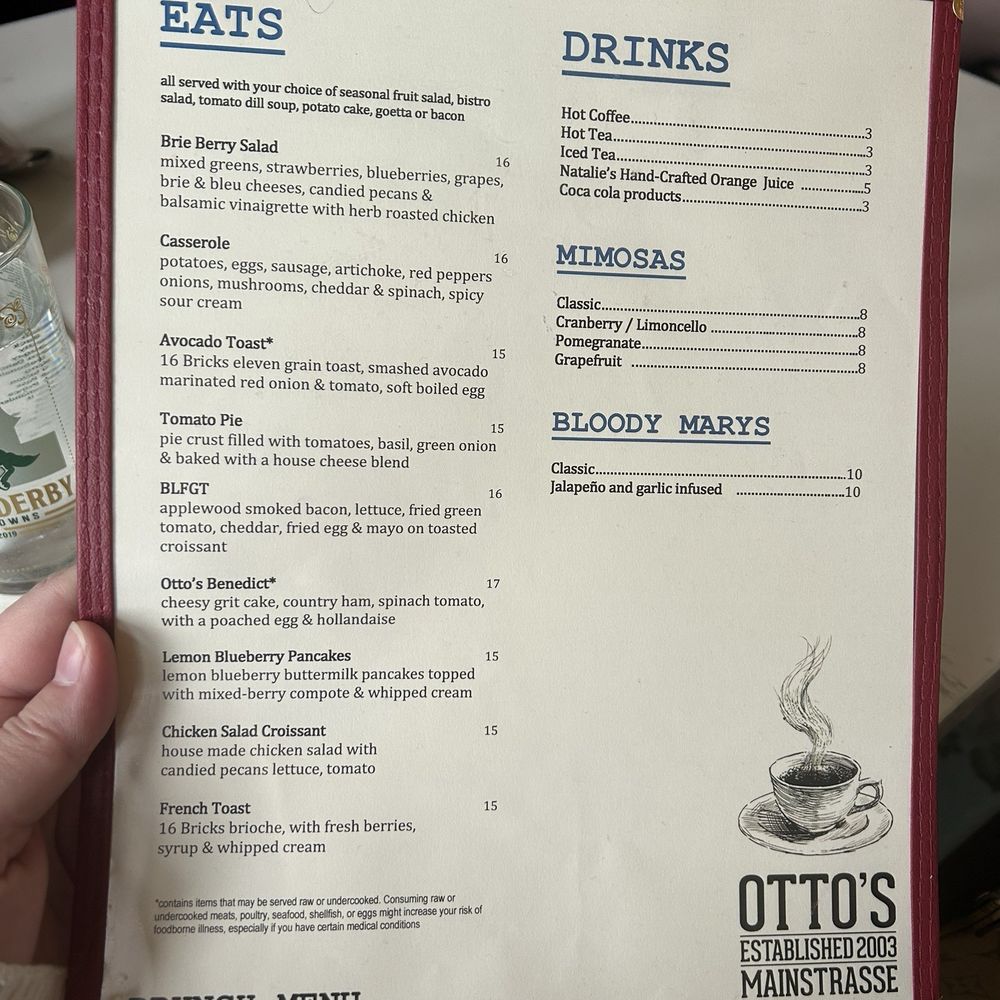 Otto's - Brunch Menu - December 2024 - Breakfast & Brunch Near Me - Covington, Kentucky Otto's - Brunch Menu - December 2024 - Breakfast & Brunch Near Me - Covington, Kentucky