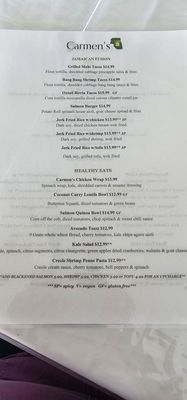Menu photo 1 Carmen's Restaurant and Catering Palm Bay, FL Menu photo 1 Carmen's Restaurant and Catering Palm Bay, FL