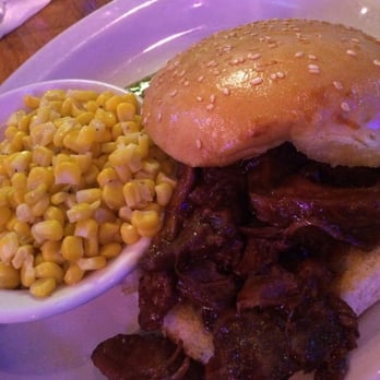Texas Roadhouse - Pulled pork sandwich with corn. MmMmMmmmmmm so good! - Steakhouses Near Me - Dickson City, Pennsylvania Texas Roadhouse - Pulled pork sandwich with corn. MmMmMmmmmmm so good! - Steakhouses Near Me - Dickson City, Pennsylvania