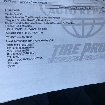 PCH Car Co - These are the wrong size tires and the mechanics notes for the vehicle after the fact. This is not slander these are FACTS. - Car Dealers Near Me - Oceanside, California