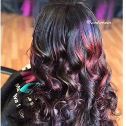 Make Me Ova Salon - Brazilian hair in stock! $100 any length.   Custom color #oilslickhair and installed by sherrell