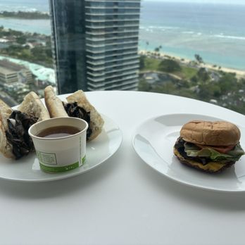 La Tour Cafe - Mushroom Dip Sandwhich and Planted Burger from Koula overlooking Ala
Moana beach! - Cafes Near Me - Honolulu, Hawaii La Tour Cafe - Mushroom Dip Sandwhich and Planted Burger from Koula overlooking Ala
Moana beach! - Cafes Near Me - Honolulu, Hawaii
