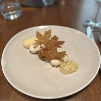 Knife Pleat - Pear dessert - French Near Me - Costa Mesa, California Knife Pleat - Pear dessert - French Near Me - Costa Mesa, California
