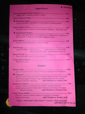 Menu photo 8 Rooster's Roadhouse Decatur, TX Menu photo 8 Rooster's Roadhouse Decatur, TX