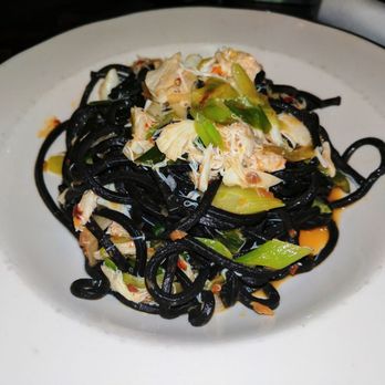 Piccoli Trattoria - Their squid ink spaghetti with blue crab topping. A bit of surprisingly spicy kick but totally nailed it. - Italian Near Me - Brooklyn, New York Piccoli Trattoria - Their squid ink spaghetti with blue crab topping. A bit of surprisingly spicy kick but totally nailed it. - Italian Near Me - Brooklyn, New York
