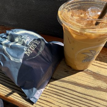 Coffee Muse - Iced Honey Nut Cheerios, peanut butter and jelly cookies, and blueberry walnut cookie. - Coffee & Tea Near Me - Santa Ana, California