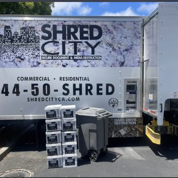 Shred City - 95 gallon Toter = 8-10 boxes 300-350 pounds - Shredding Services Near Me - Union City, California Shred City - 95 gallon Toter = 8-10 boxes 300-350 pounds - Shredding Services Near Me - Union City, California
