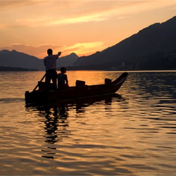 Restaurant am Wolfgangsee - Wolfgangsee im Sommer