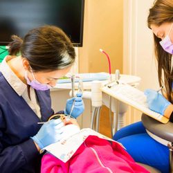 Montgomery Pediatric Dentistry - Kid's dentist Dr. Ciano working on one of her patients at Montgomery Pediatric Dentistry