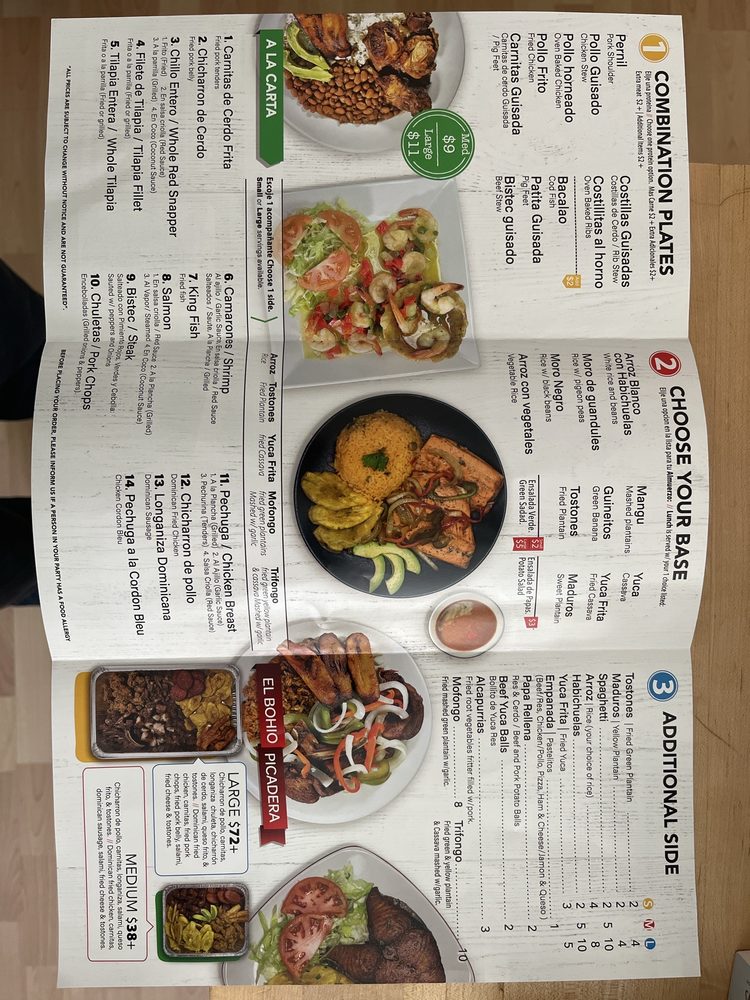 Food from El Bohio Restaurant