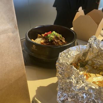 NAMOO Korean BBQ - These noodles where prepared in a foil bowl just delivered - Korean Near Me - Marina Del Rey, California NAMOO Korean BBQ - These noodles where prepared in a foil bowl just delivered - Korean Near Me - Marina Del Rey, California