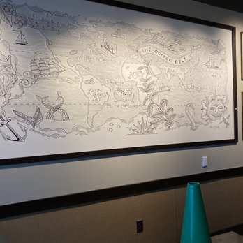 Starbucks - a drawing of a map on the wall - Coffee & Tea Near Me - Rochester, New York Starbucks - a drawing of a map on the wall - Coffee & Tea Near Me - Rochester, New York