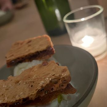 Range Life - "Honeycomb" dessert with olive oil ice cream - Desserts Near Me - Livermore, California Range Life - "Honeycomb" dessert with olive oil ice cream - Desserts Near Me - Livermore, California