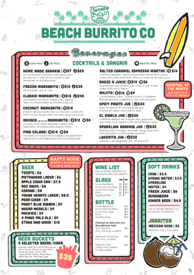 Menu photo 2 Beach Burrito Company Canberra, ACT