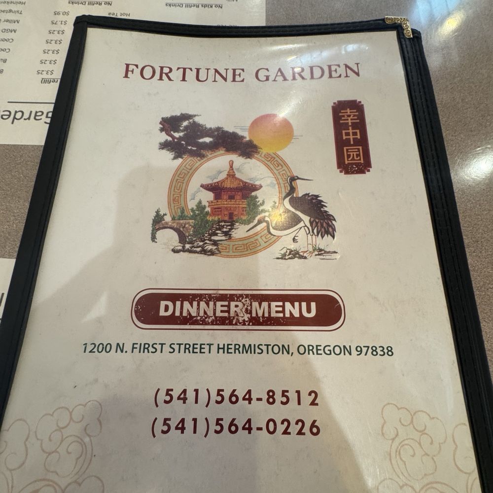 Fortune Garden - Menu Cover - Cantonese Near Me - Hermiston, Oregon Fortune Garden - Menu Cover - Cantonese Near Me - Hermiston, Oregon