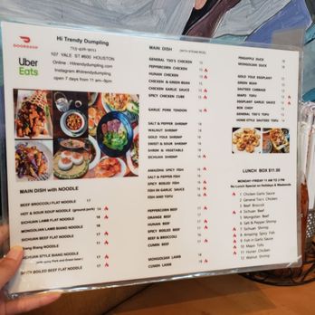 Hi Trendy Dumpling - Menu page 1 - Szechuan Near Me - Houston, Texas Hi Trendy Dumpling - Menu page 1 - Szechuan Near Me - Houston, Texas