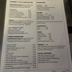 The Office Sports Bar & Grill - Menu as of Nov 3, 2024. Subject to change at any time