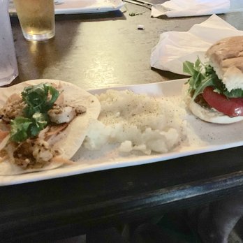 The Corner Pub - 2 mix and match shrimp taco and a buffalo chicken slider w/ a side of mashed taters - Pubs Near Me - Decatur, Georgia The Corner Pub - 2 mix and match shrimp taco and a buffalo chicken slider w/ a side of mashed taters - Pubs Near Me - Decatur, Georgia