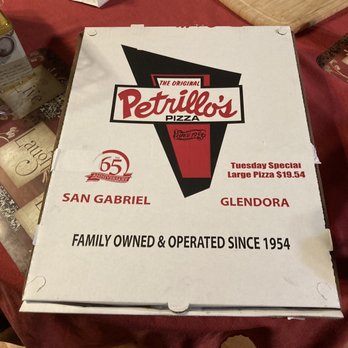 Petrillo's Pizza - Pizza box - Pizza Near Me - San Gabriel, California