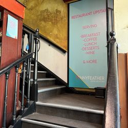Pennyfeather - Enter through the bookstore then head upstairs for cafe.